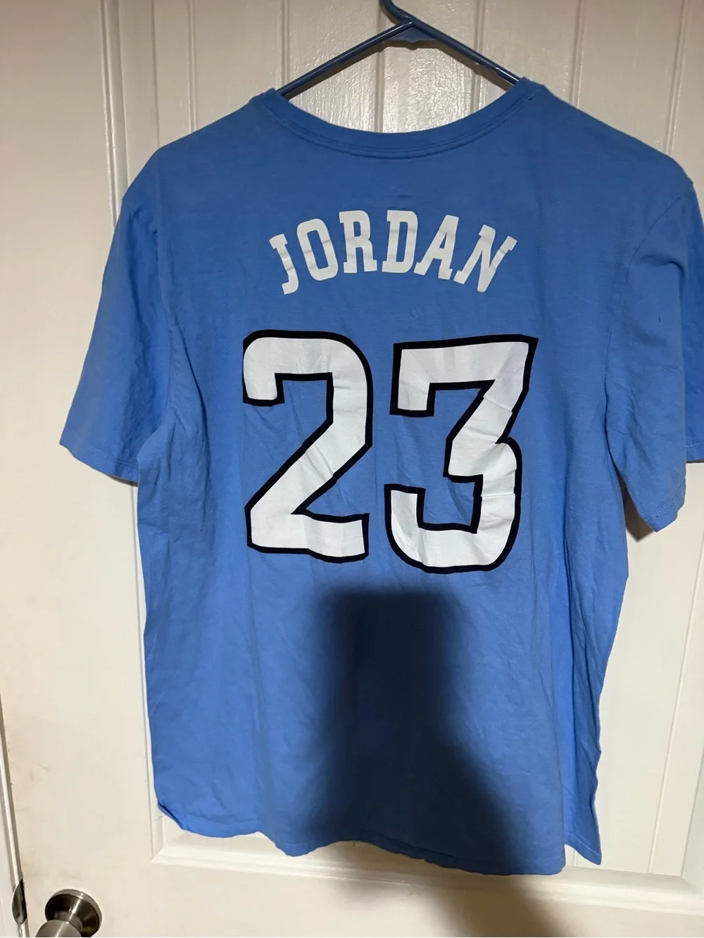 Jordan Men's 23 Graphic Tee in Light Blue with White Numbers